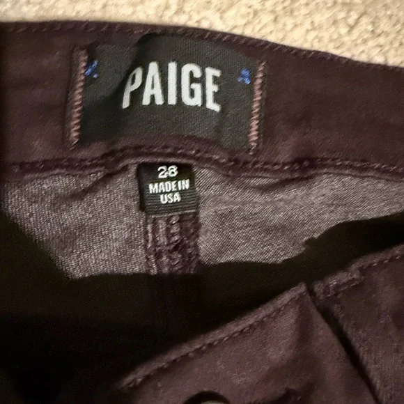 PAIGE  Verdugo Ultra Skinny Deep Brown Pants - Picture 3 of 7
